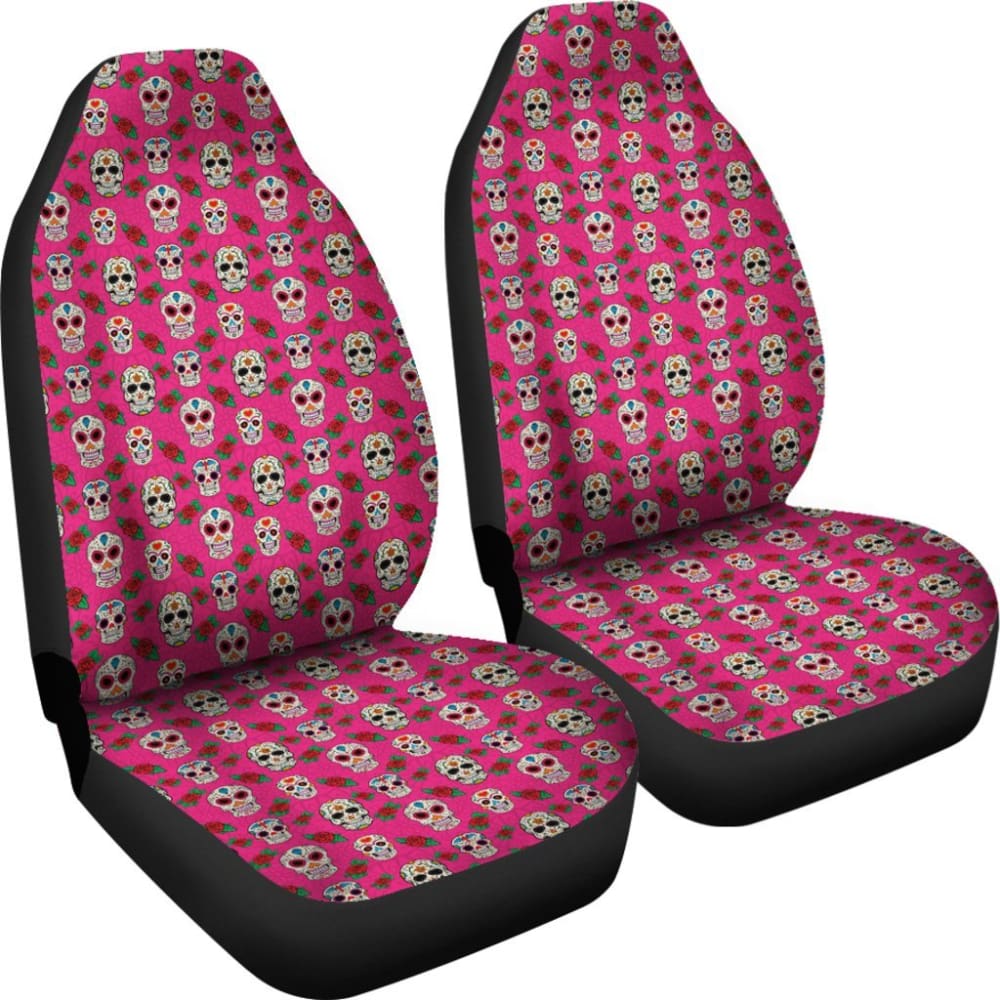 Set Of Sugar Skull Seat Covers