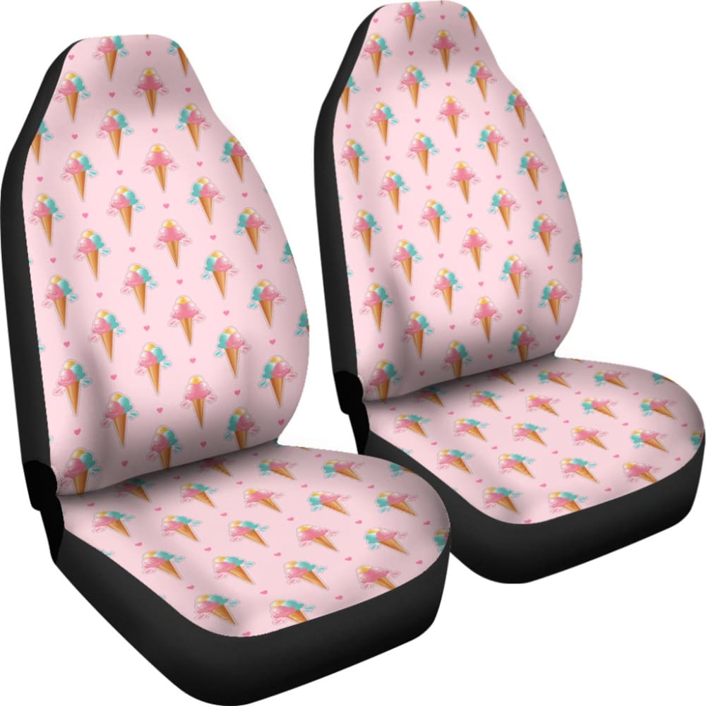 Purple Ice Cream Car Seat Covers
