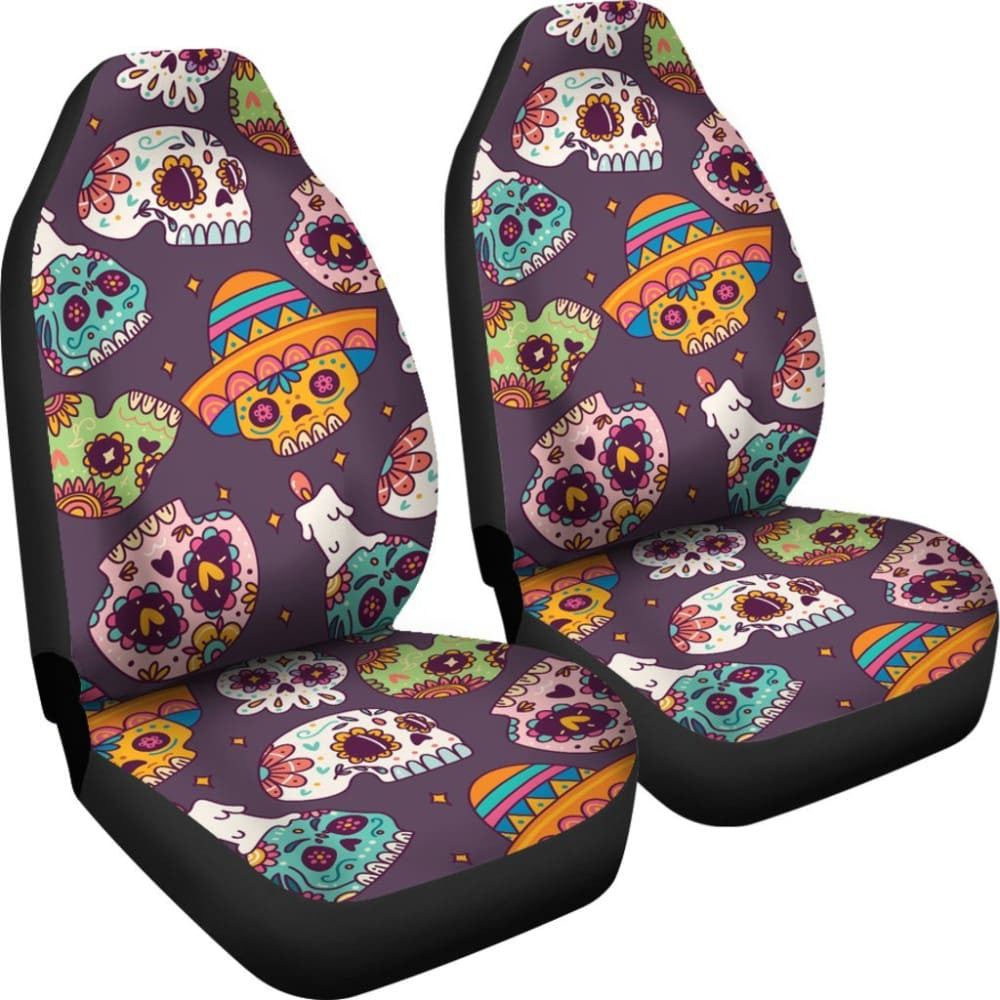 Pcs Sugar Skull Seat Covers