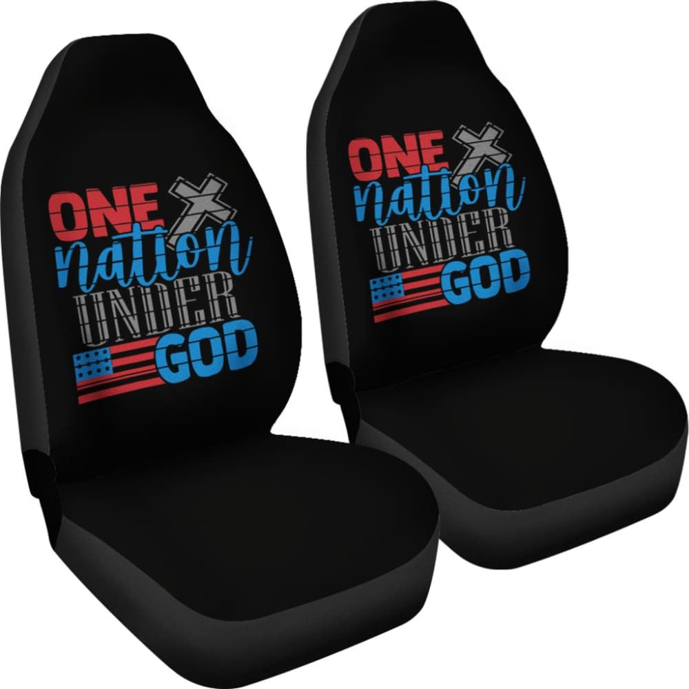 Simple Great One Nation Under God American Flag Car Seat Covers