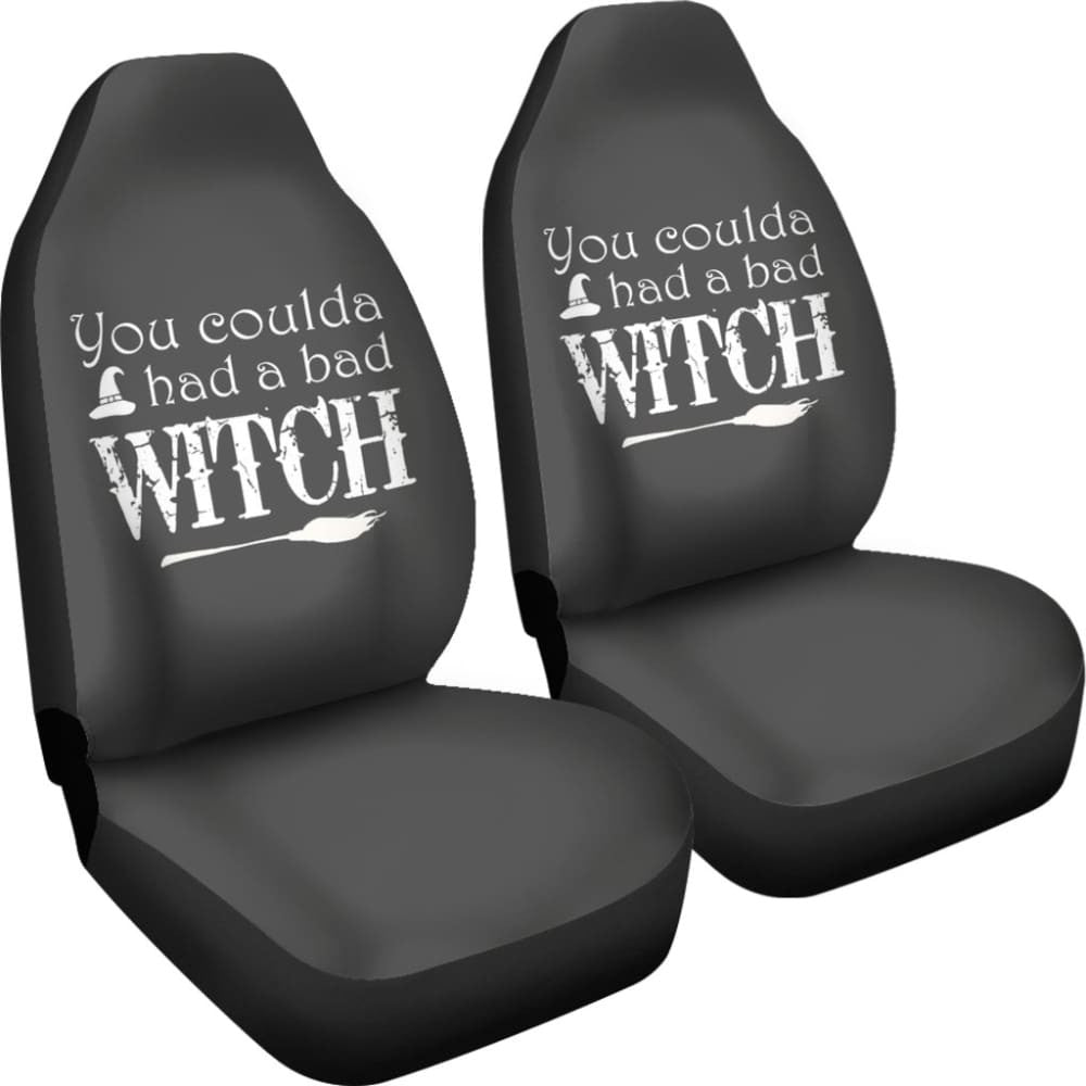 Vintage You Coulda Had a Bad Witch Halloween Car Seat Covers