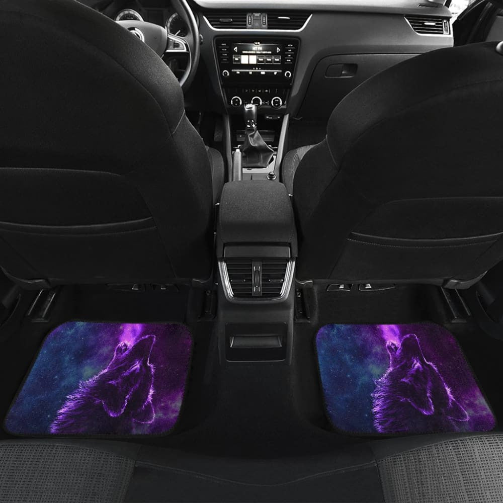 Amazing Galaxy Wolf And Cold Night Car Floor Mats