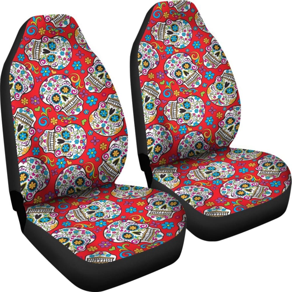 Pcs Sugar Skull Car Seat Covers