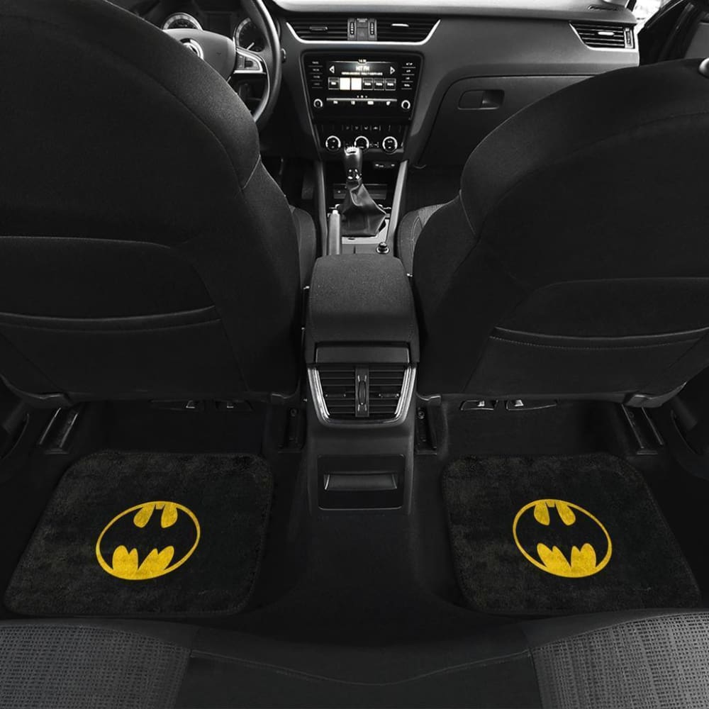 Batman Logo Dc League In Black Theme Car Floor Mats