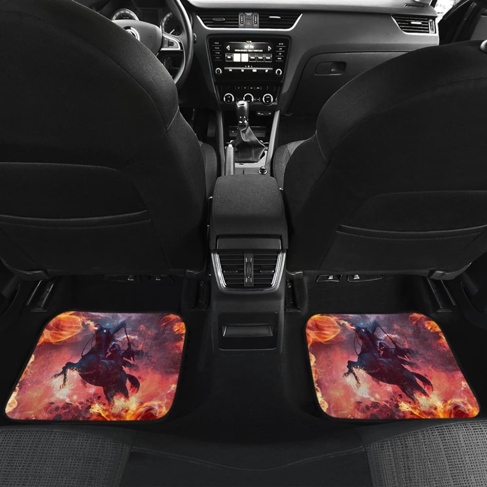 Flaming Fire Grim Reaper Death From Hell Car Floor Mats