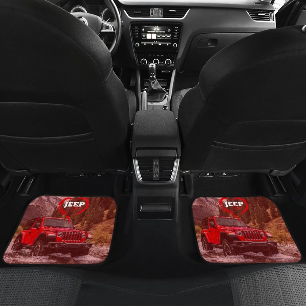 Amazing Red Jeep Girl Car Floor Mats