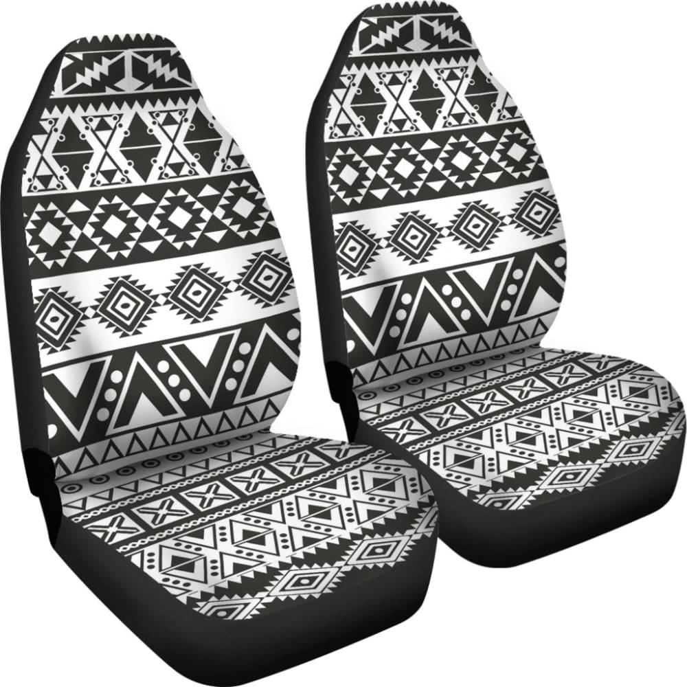 Aztec Pattern Black And White Car Seat Cover