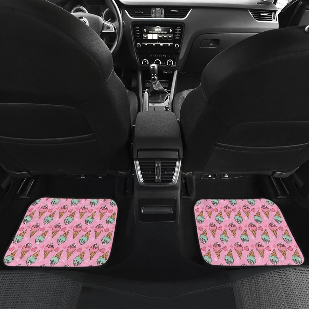Cute Ice Cream Pattern Car Floor Mats