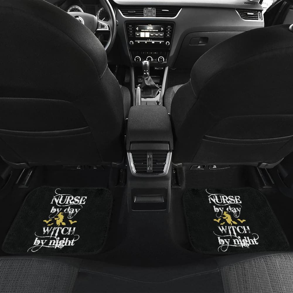 Nurse By Day, Witch By Night Car Floor Mats
