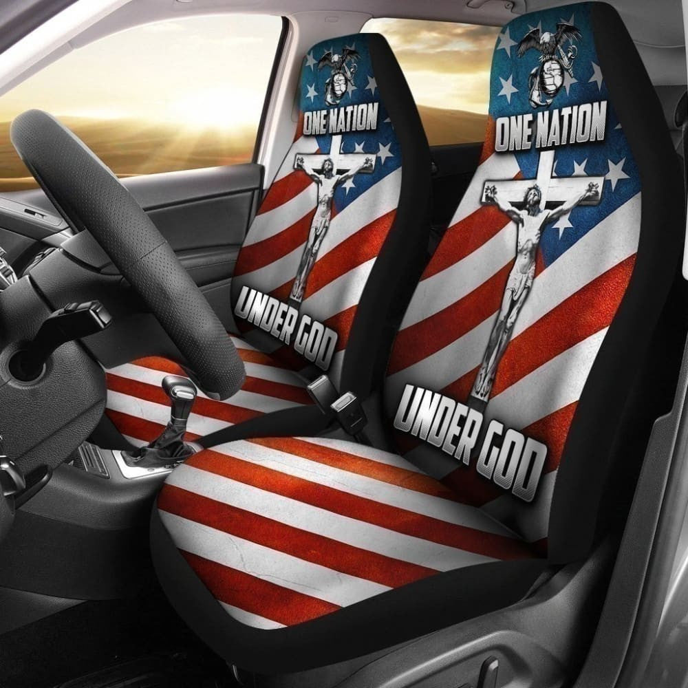 One Nation Under God Car Seat Covers Patriot Day