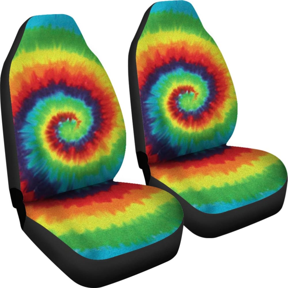 Abstract Tie Dye Rainbow Car Seat Covers