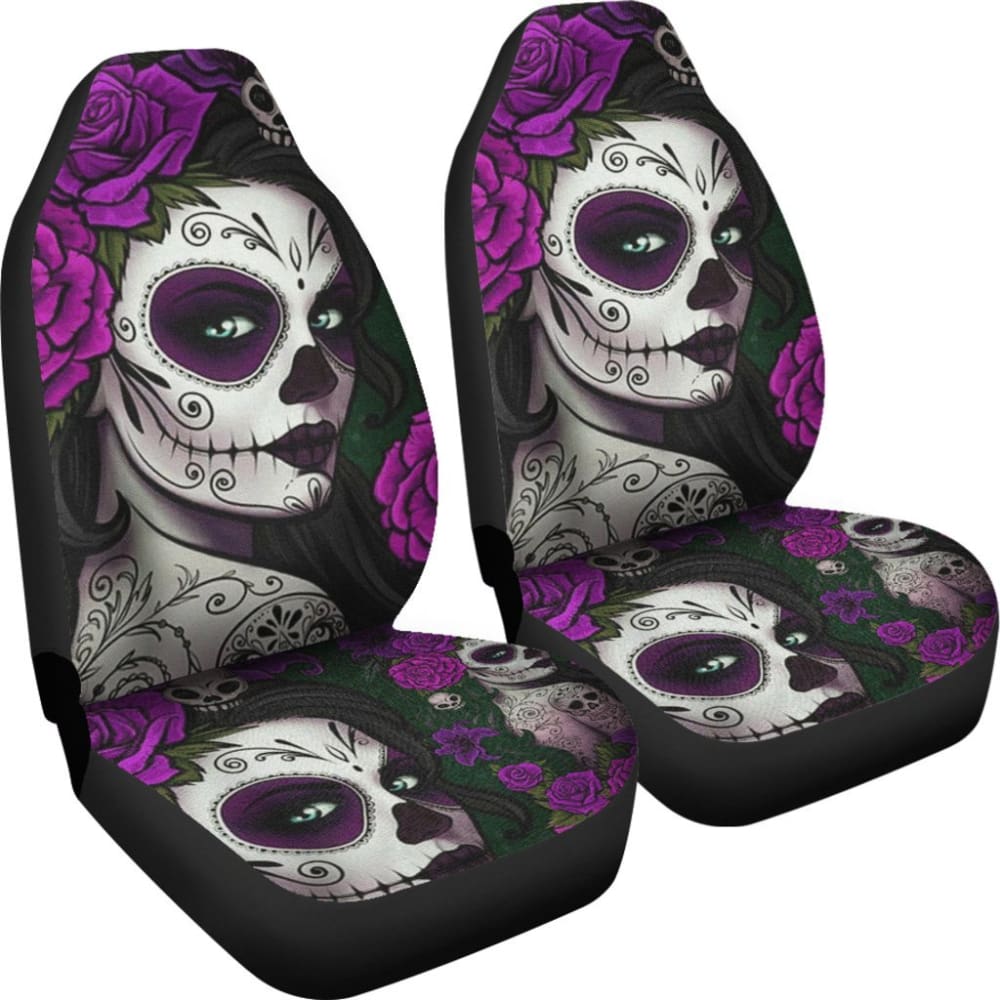 Pcs Sugar Skull Girls Car Seat Covers