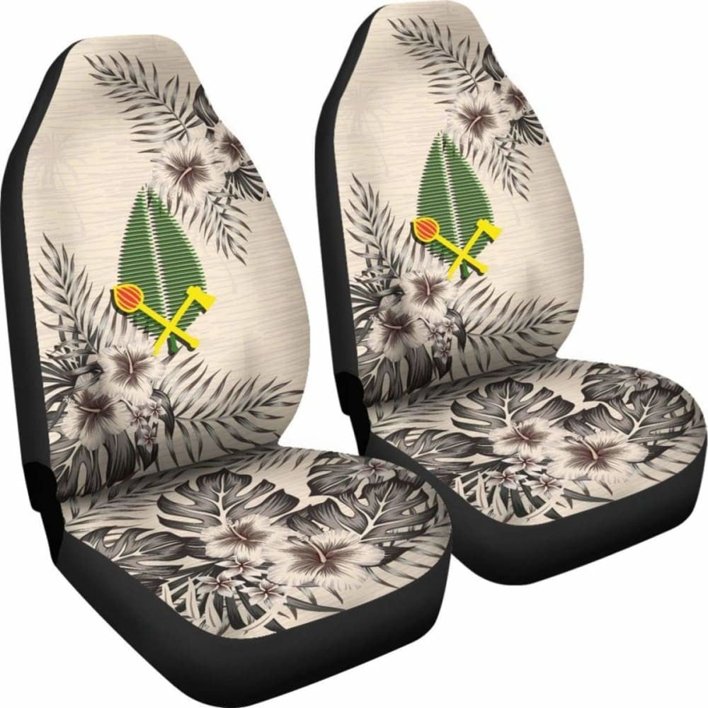 (Alo) Wallis And Futuna Car Seat Covers The Beige Hibiscus (Set Of Two)