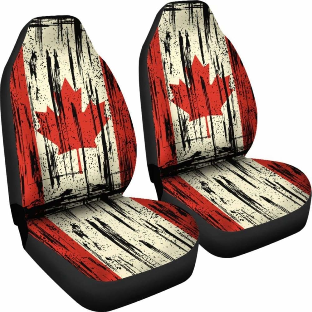 Canada Grunge Flag Car Seat Cover