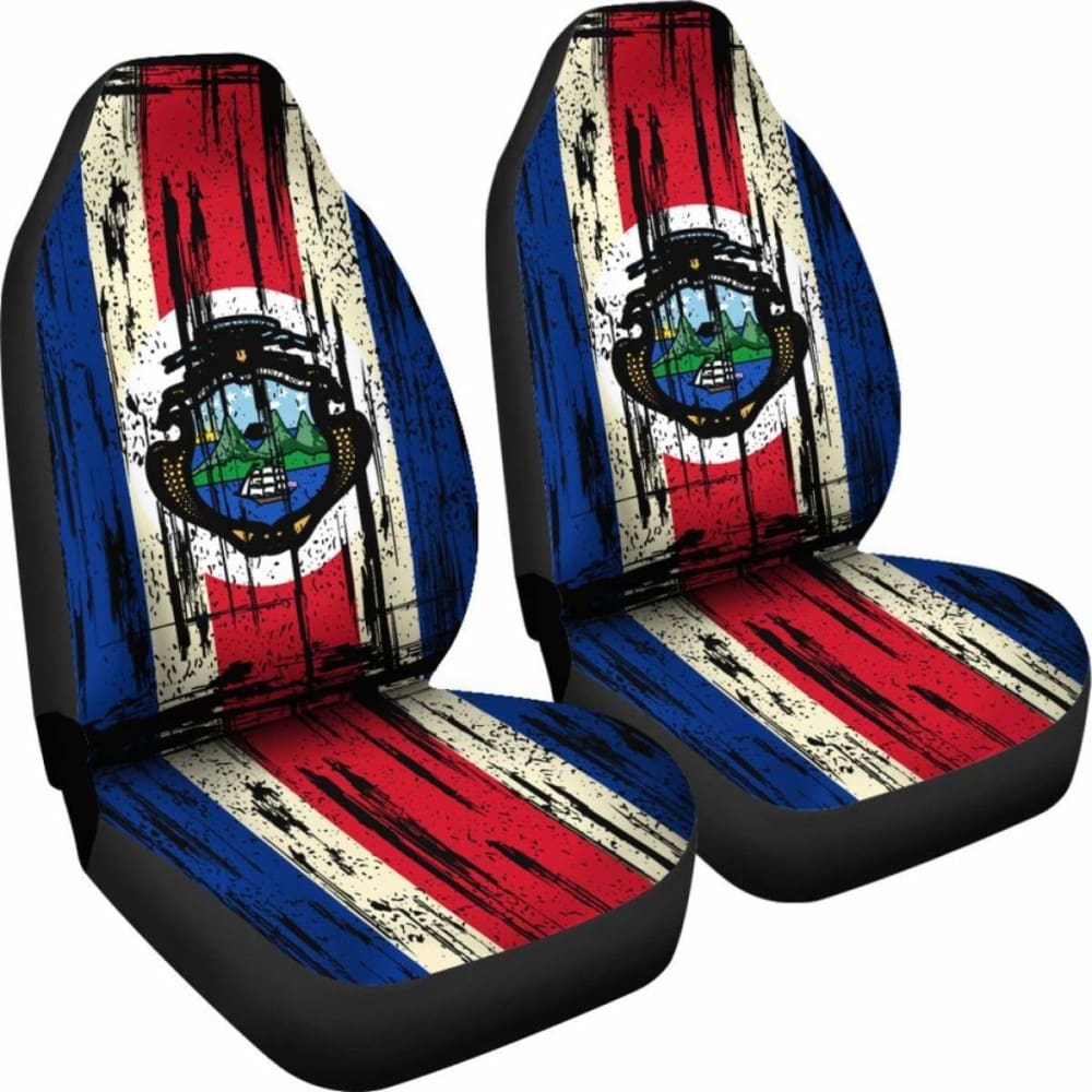 Costa Rica Grunge Flag Car Seat Cover