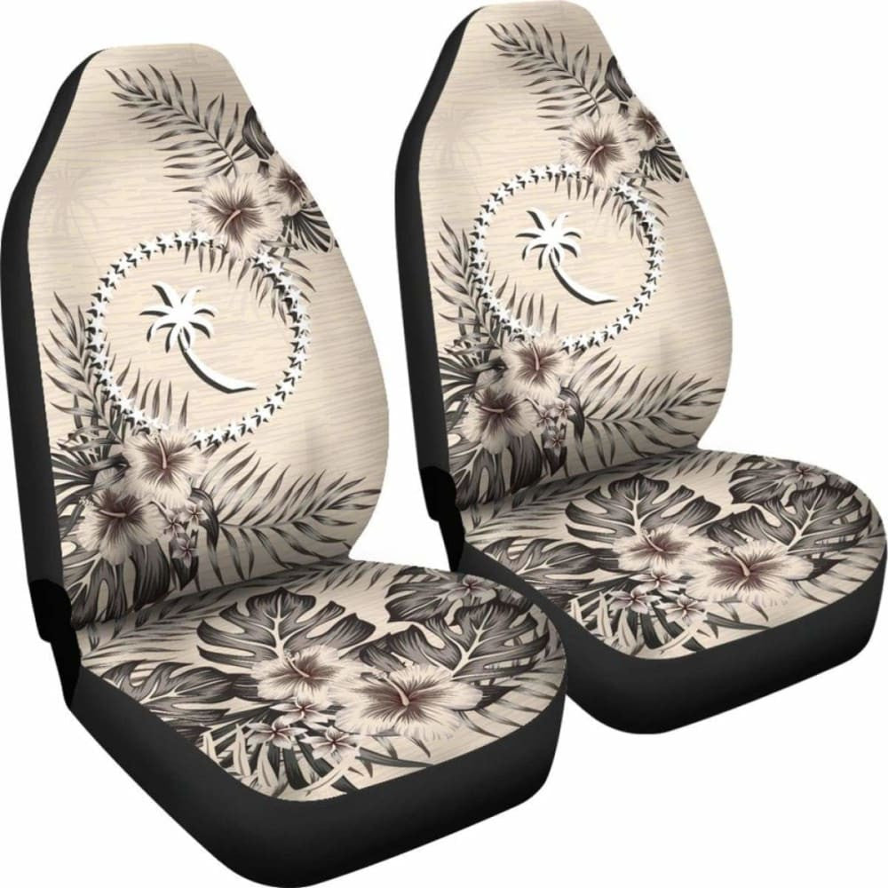 Chuuk Car Seat Covers The Beige Hibiscus (Set Of Two)