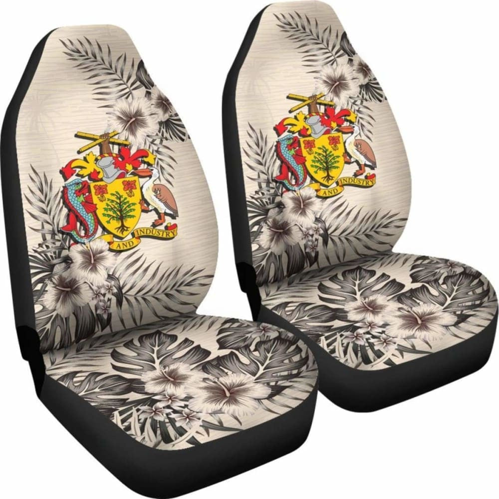 Barbados Car Seat Covers The Beige Hibiscus (Set Of Two)