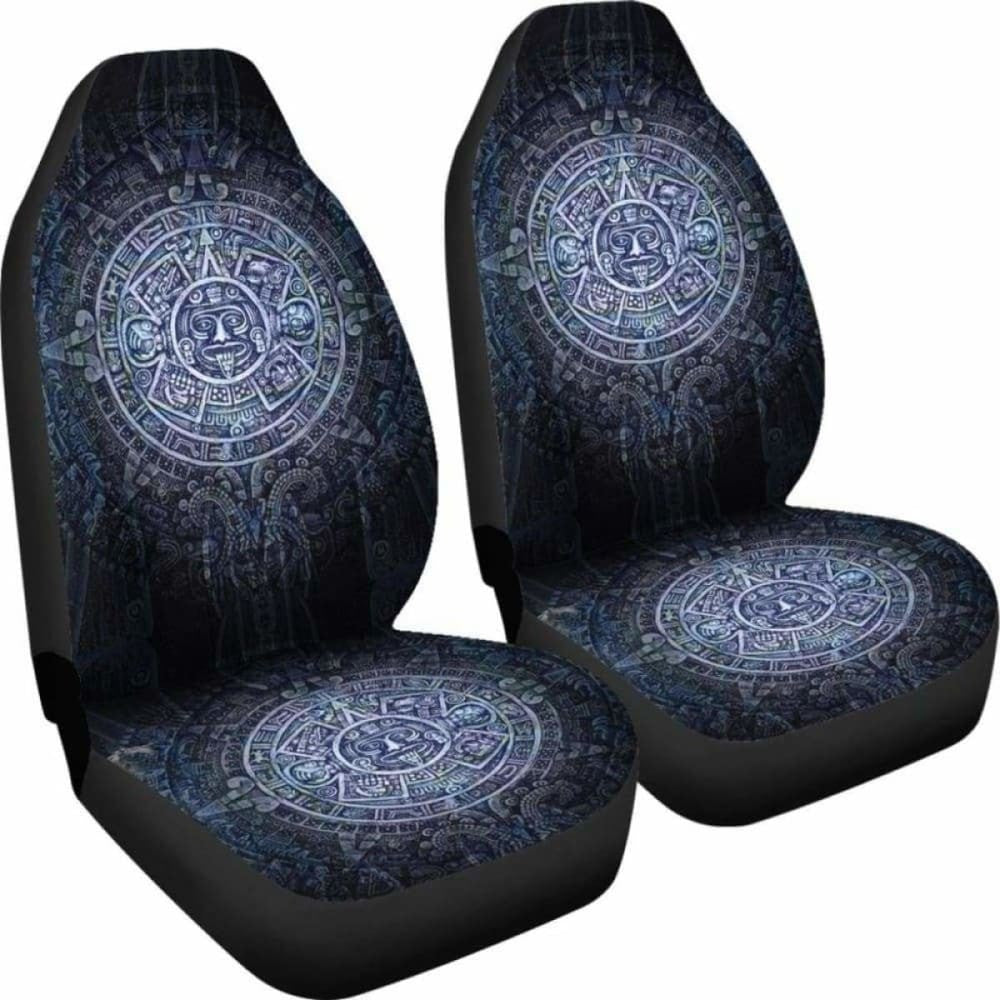 Aztec Symbol Blue Car Seat Covers (Set of)