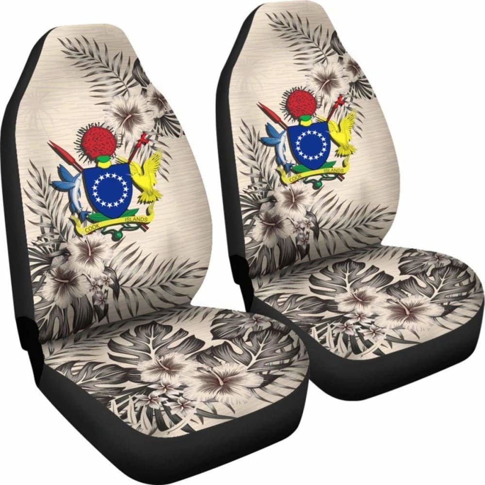 Cook Islands Car Seat Covers The Beige Hibiscus (Set Of Two)