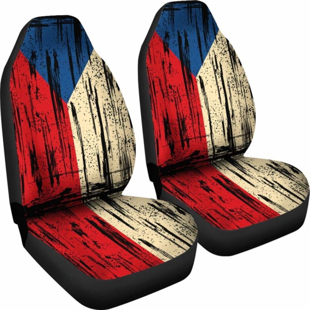Czech Republic Grunge Flag Car Seat Cover