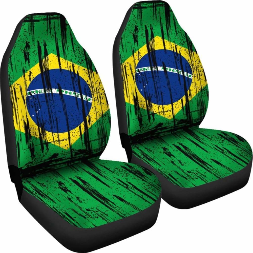 Brazil Grunge Flag Car Seat Cover