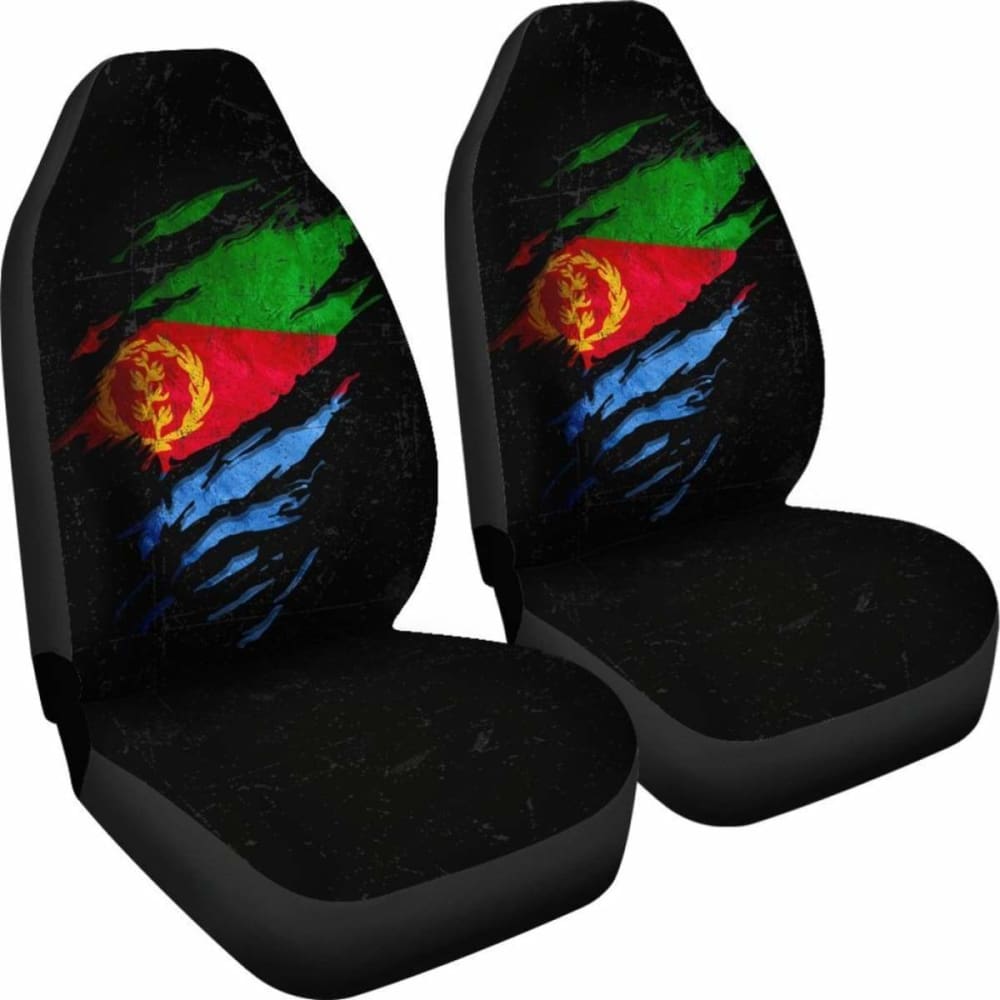 Eritrea In Me Car Seat Covers - Special Grunge Style (Set Of Two)
