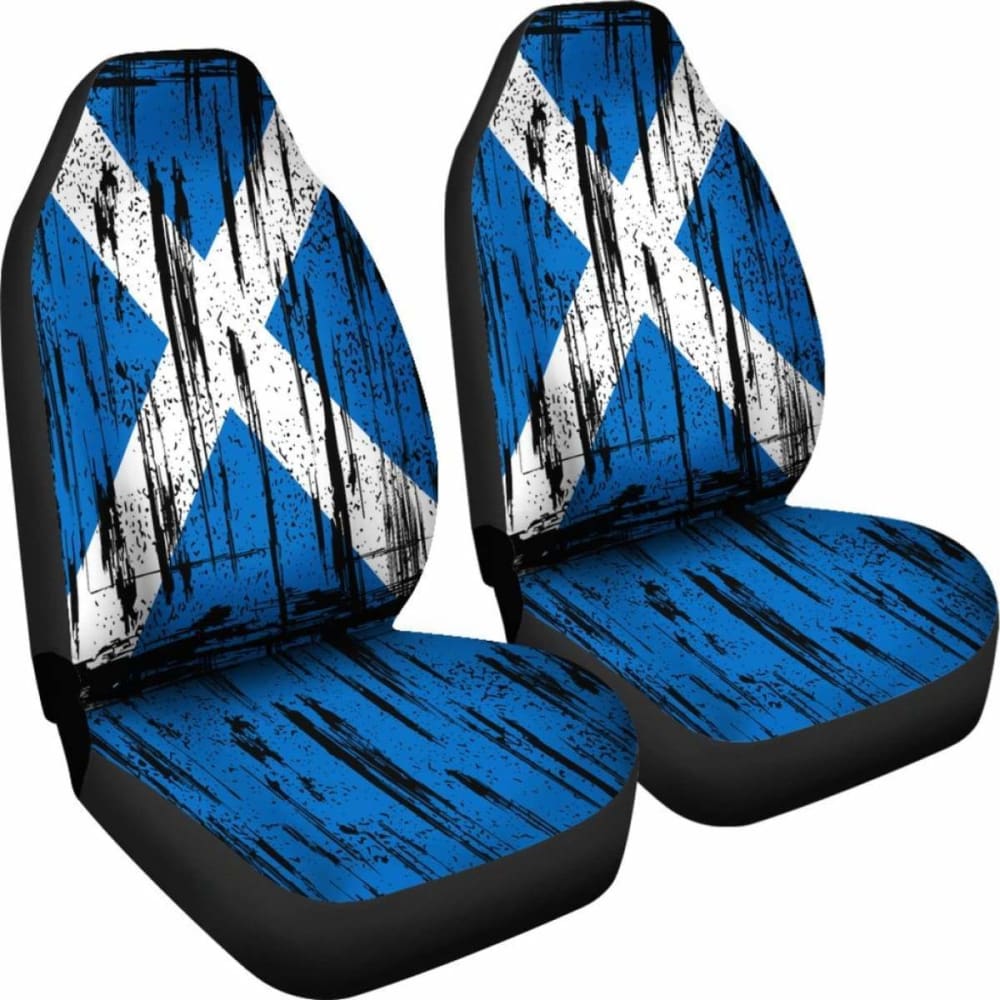 Scotland Grunge Flag Car Seat Cover