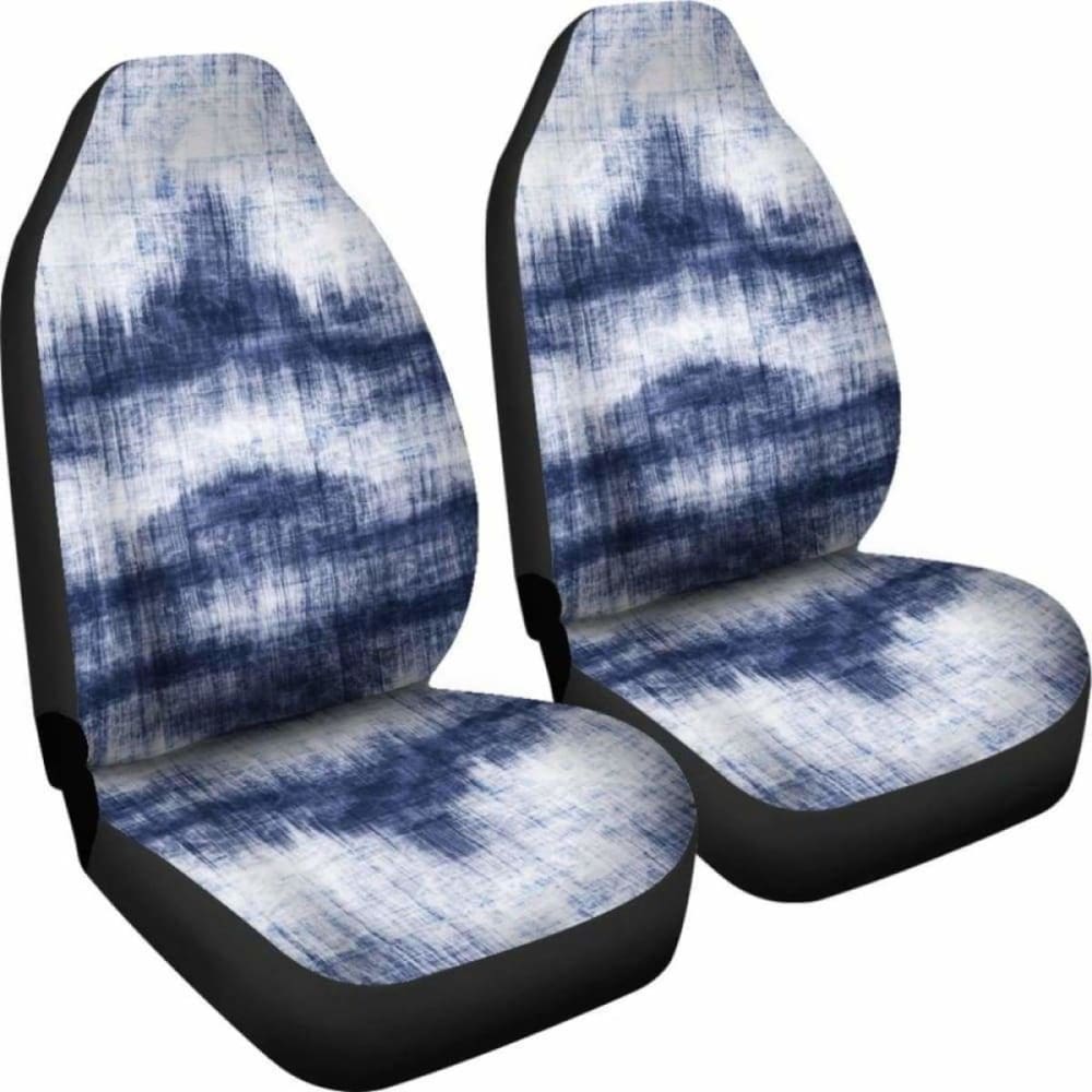 Denim Blue Abstract Grunge Car Seat Covers
