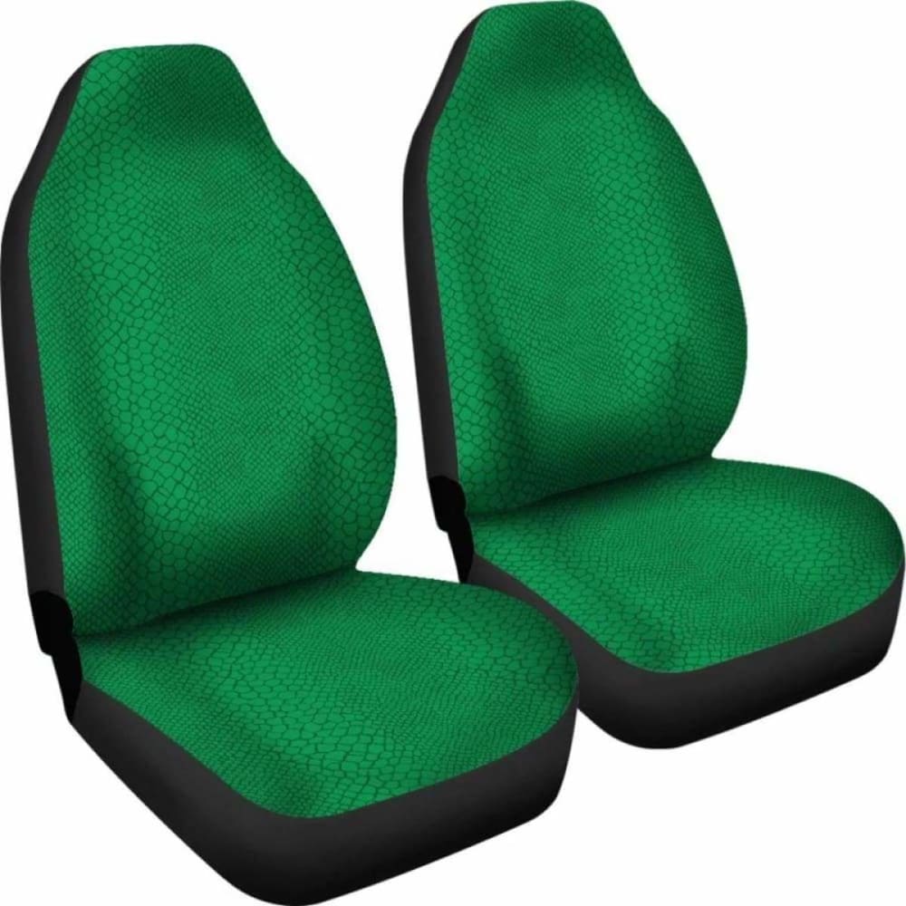 Bright Green Reptile Snake Skin Scales Car Seat Covers