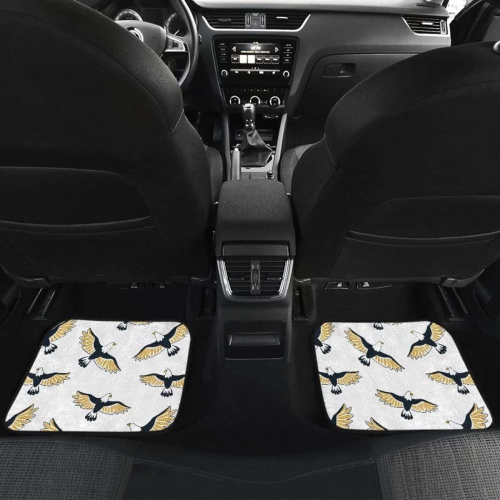 Eagle Pattern Print Design Front And Back Car Mats