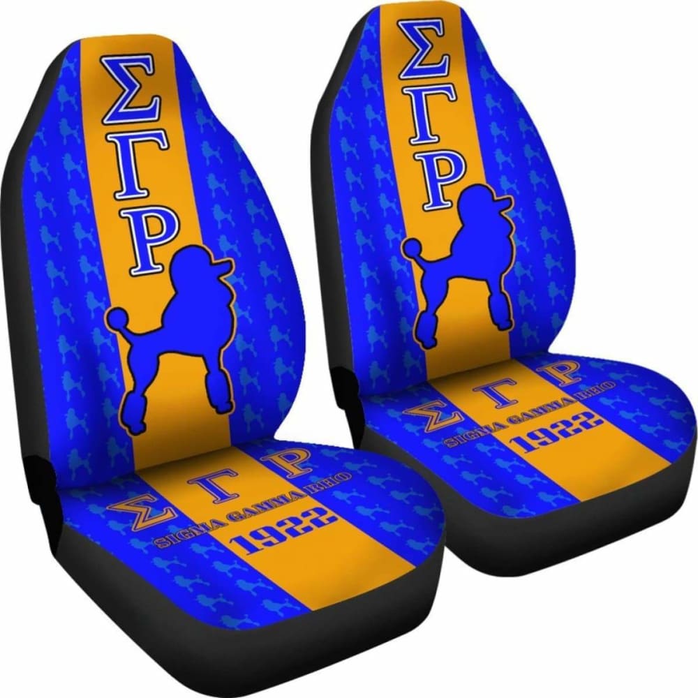African Car Seat Covers - Sigma Gamma Rho Poodle Symbol -