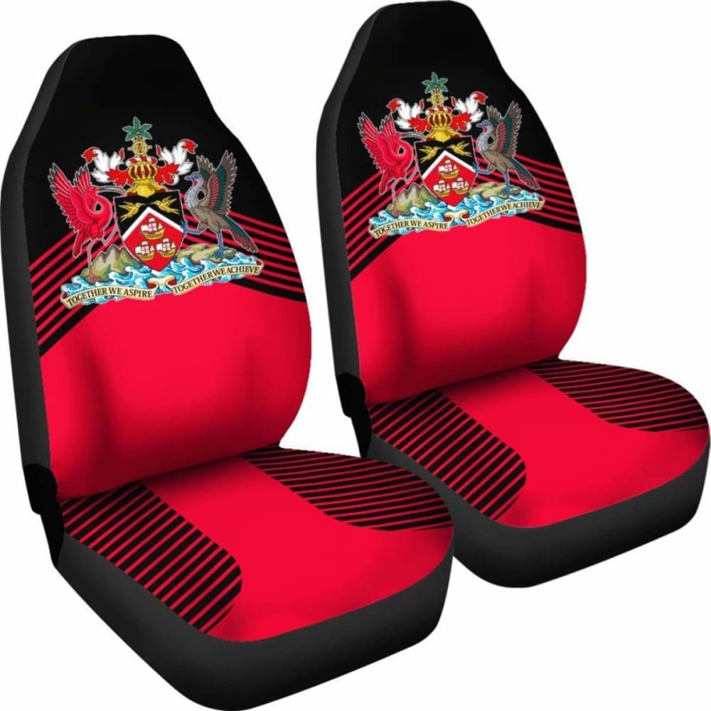 Trinidad And Tobago Black Coat Of Arms Car Seat Covers
