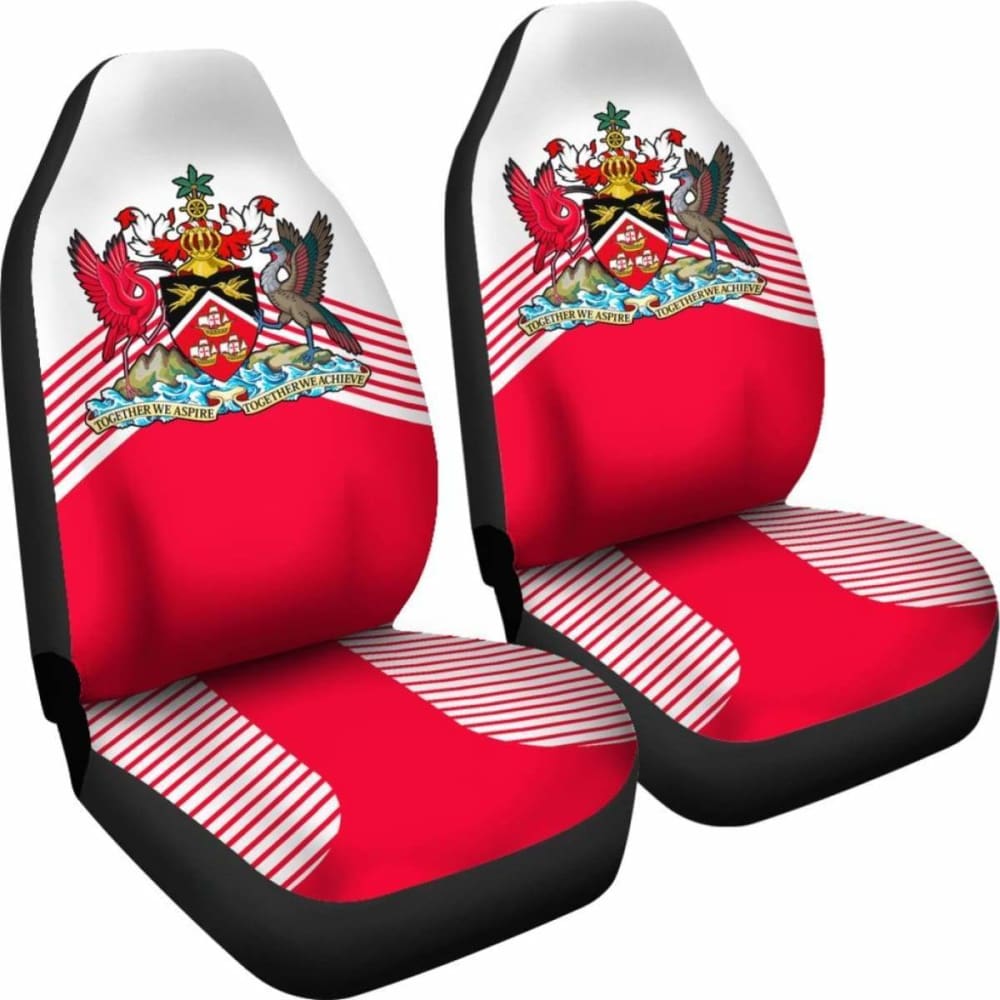 Trinidad And Tobago White Coat Of Arms Car Seat Covers