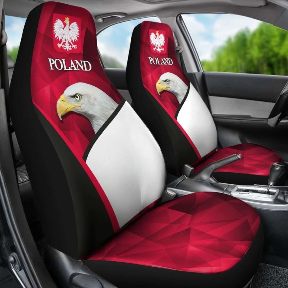 Poland Car Seat Covers White Eagle Version
