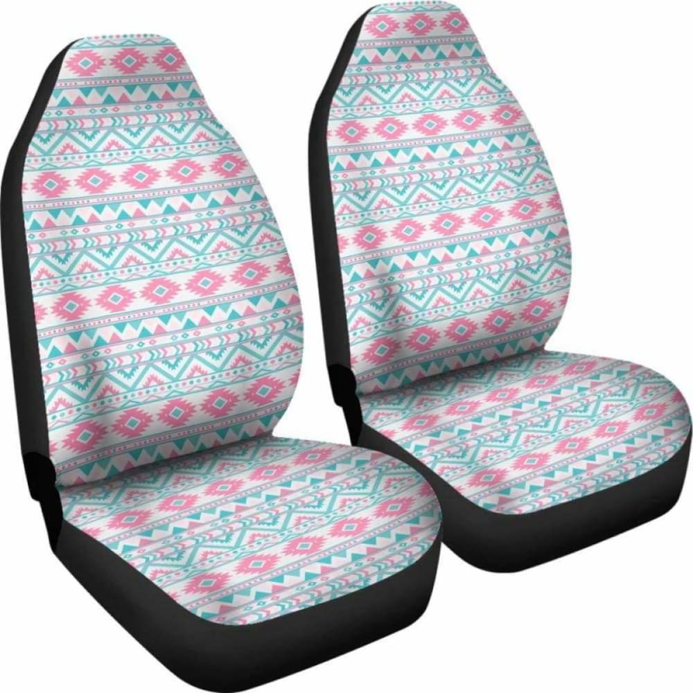Pink And Turquoise Aztec Pattern Car Seat Covers