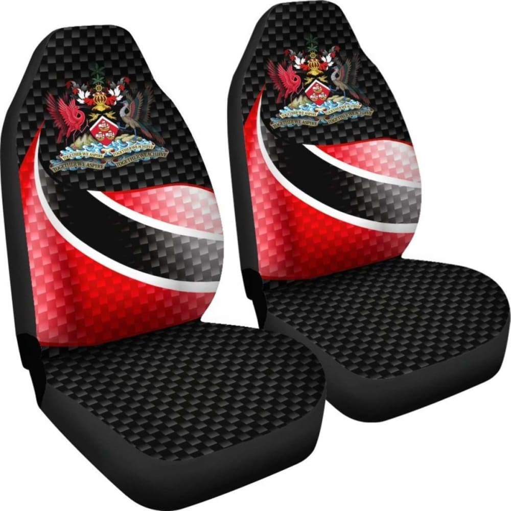 Trinidad And Tobago Car Seat Covers - Trinidad And Tobago Flag And Coat Of Arms -