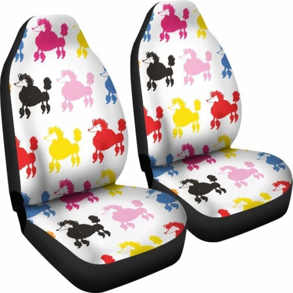 Poodle Dogs Pets Animals Car Seat Covers