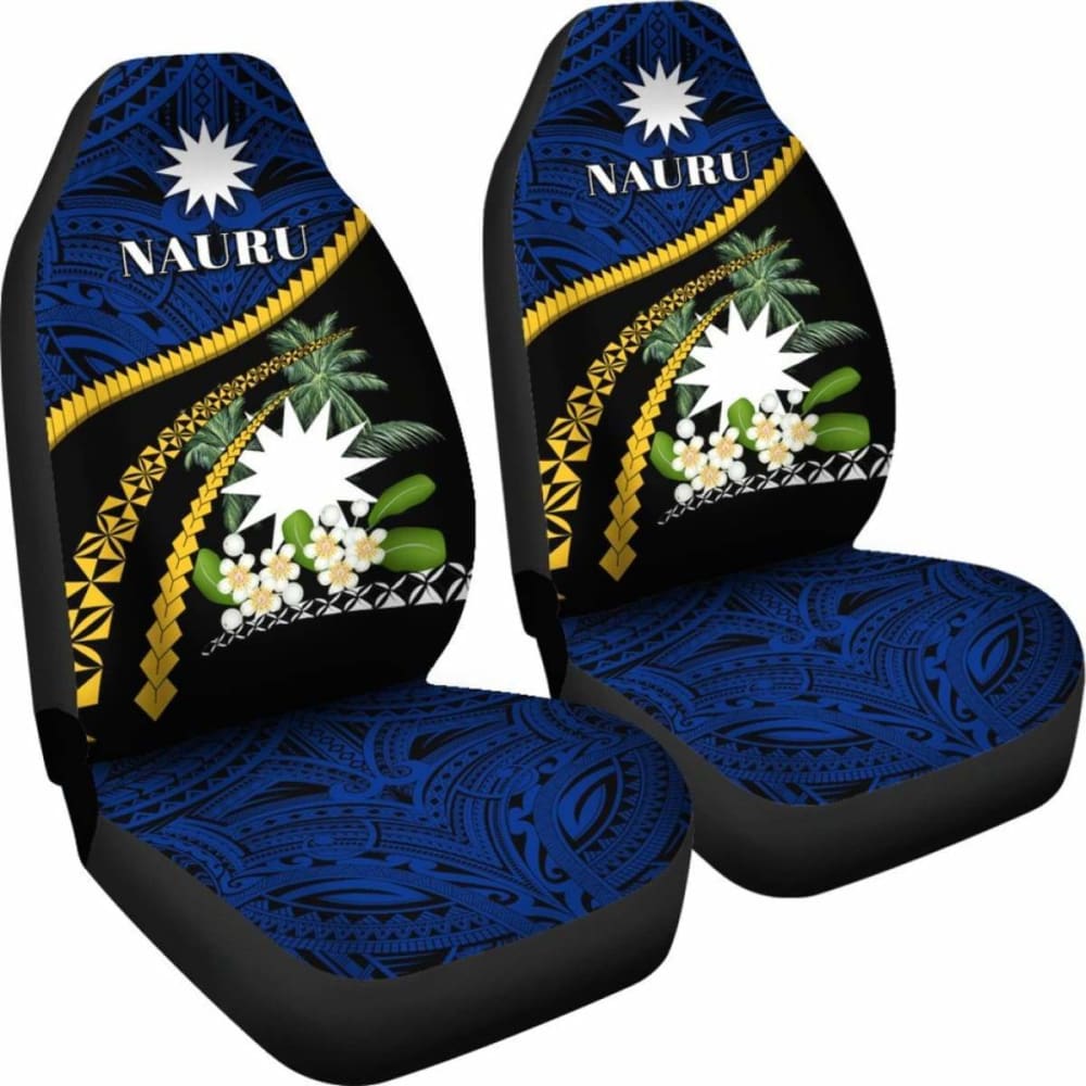 Nauru Calophyllum Inophyllum Blossom Car Seat Covers - Road To Hometown