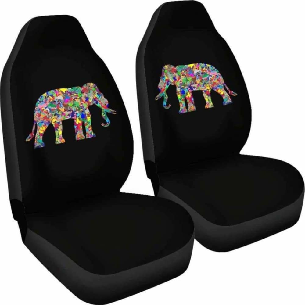 Psychedelic Elephant Car Seat Covers