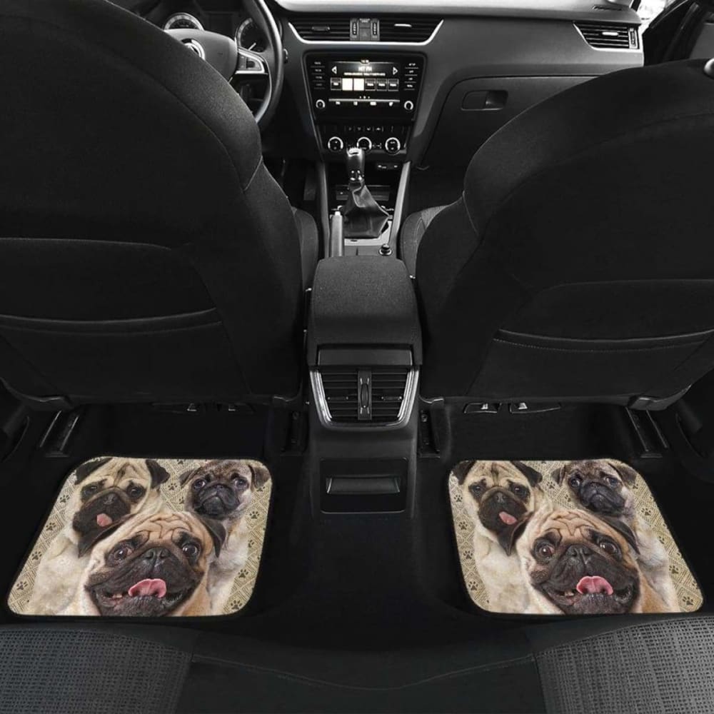 Pug Dog Car Floor Mats Funny For Pug Dog Lover
