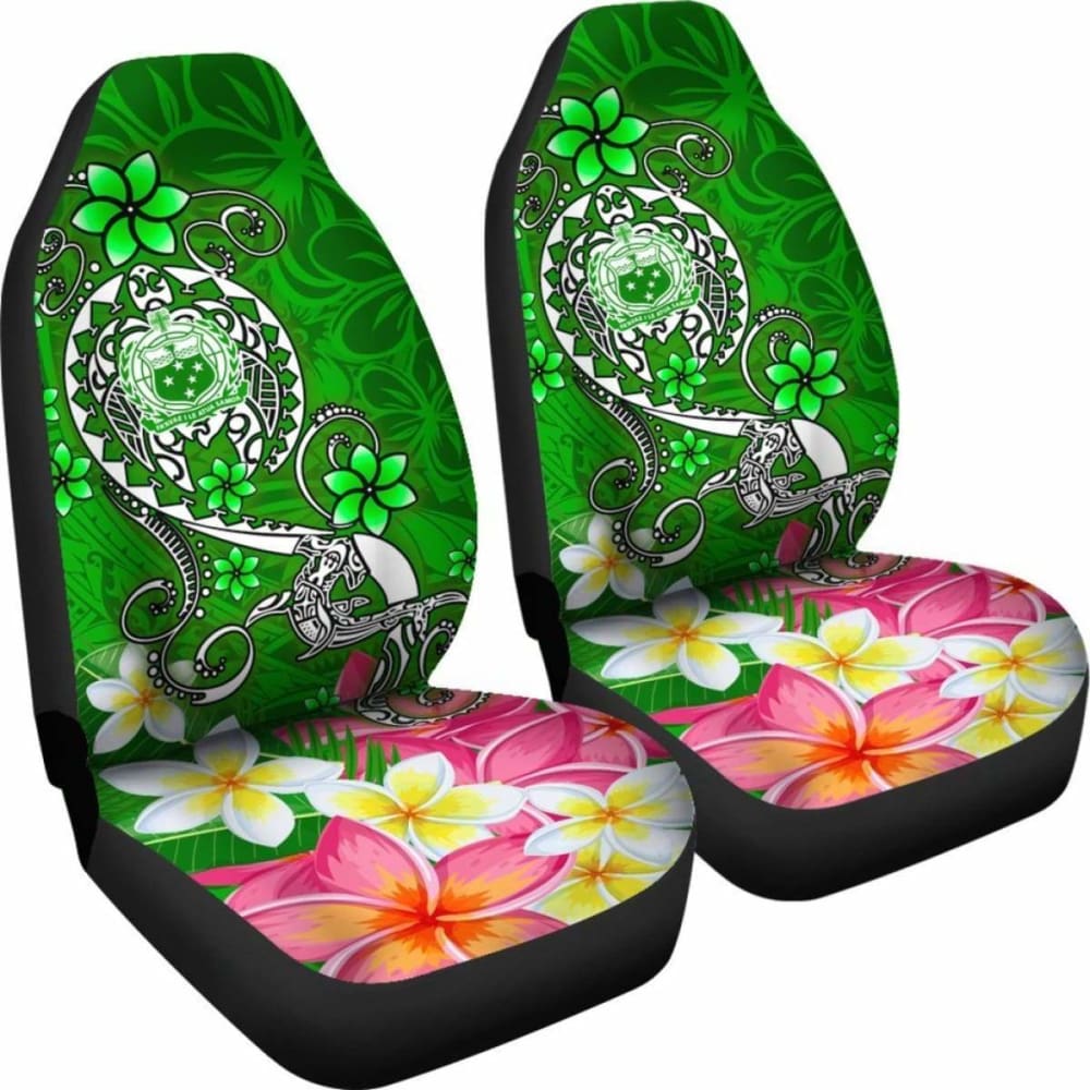 Samoa Car Seat Covers - Turtle Plumeria (Green) -