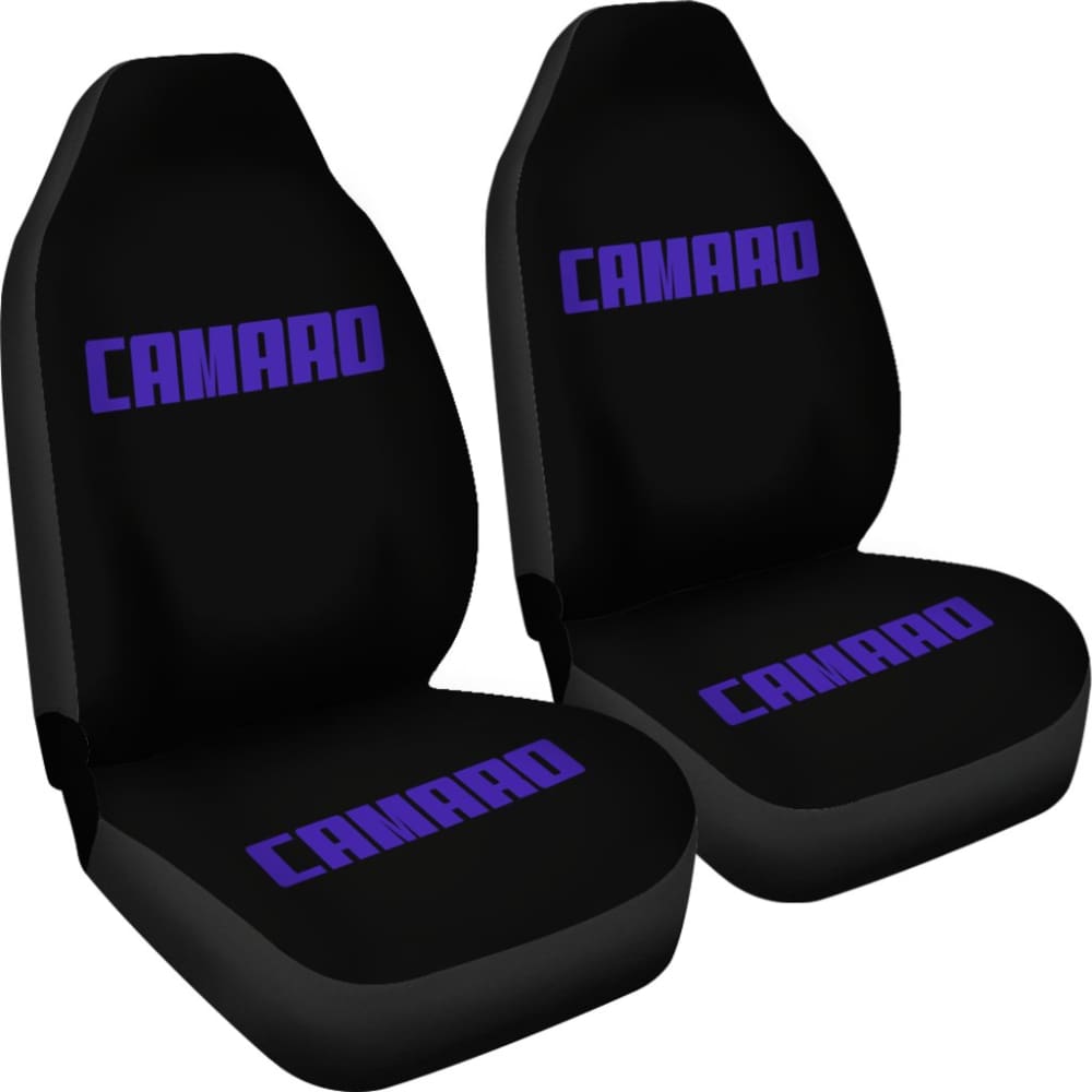 Camaro Blue Letter Seat Covers