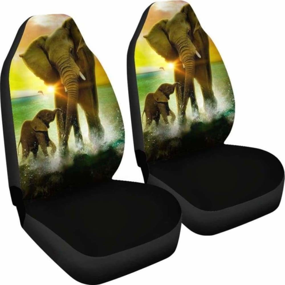 Elephant Baby & Mom Car Seat Covers