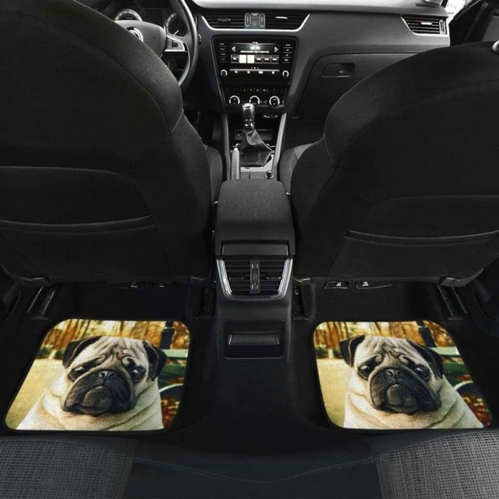 Pug Dog Hungry Sad Face Car Floor Mats
