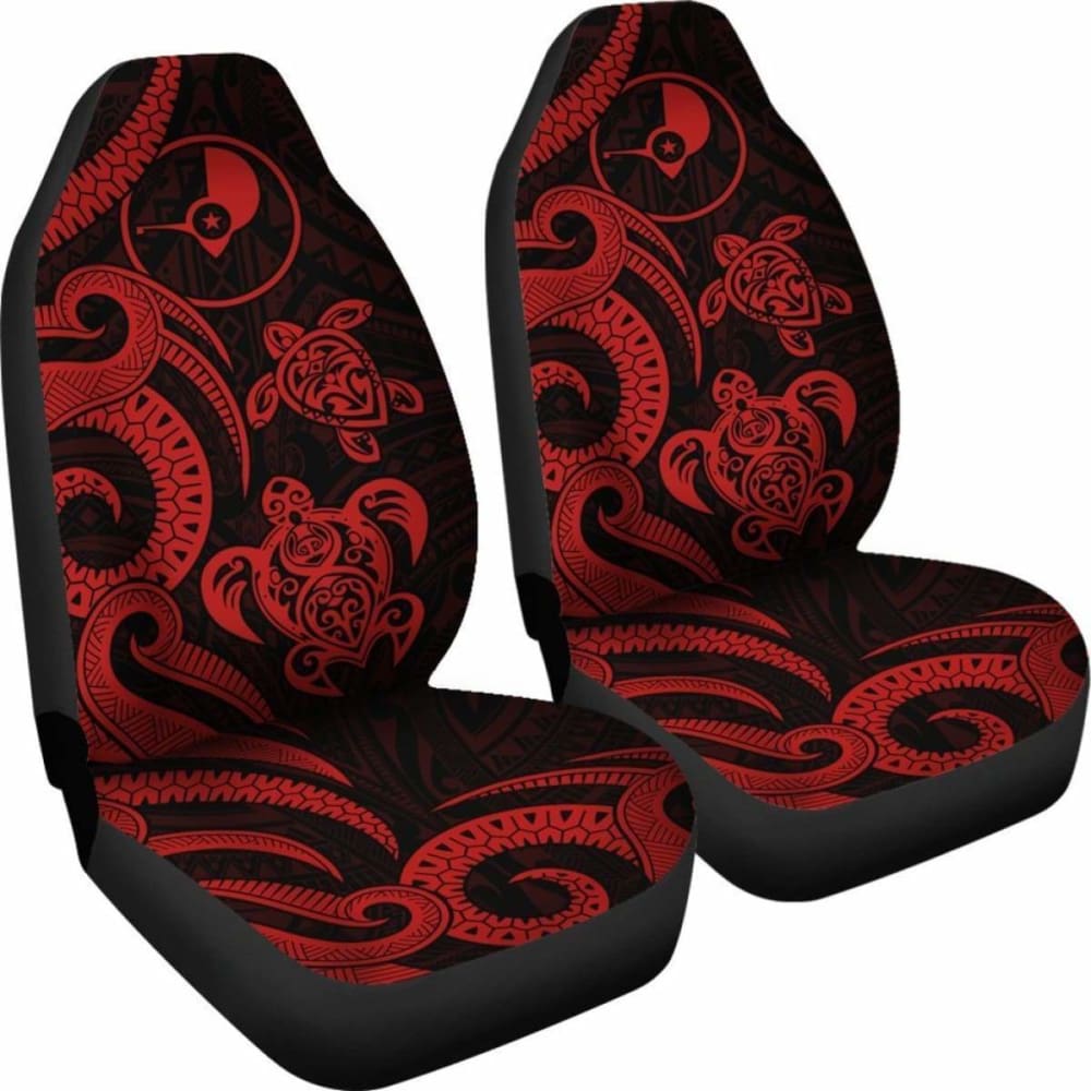 Yap Micronesian Car Seat Covers - Red Tentacle Turtle -