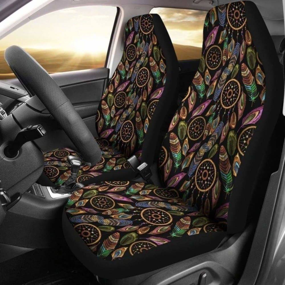 Boho Dream Catcher Feathers Car Seat Covers