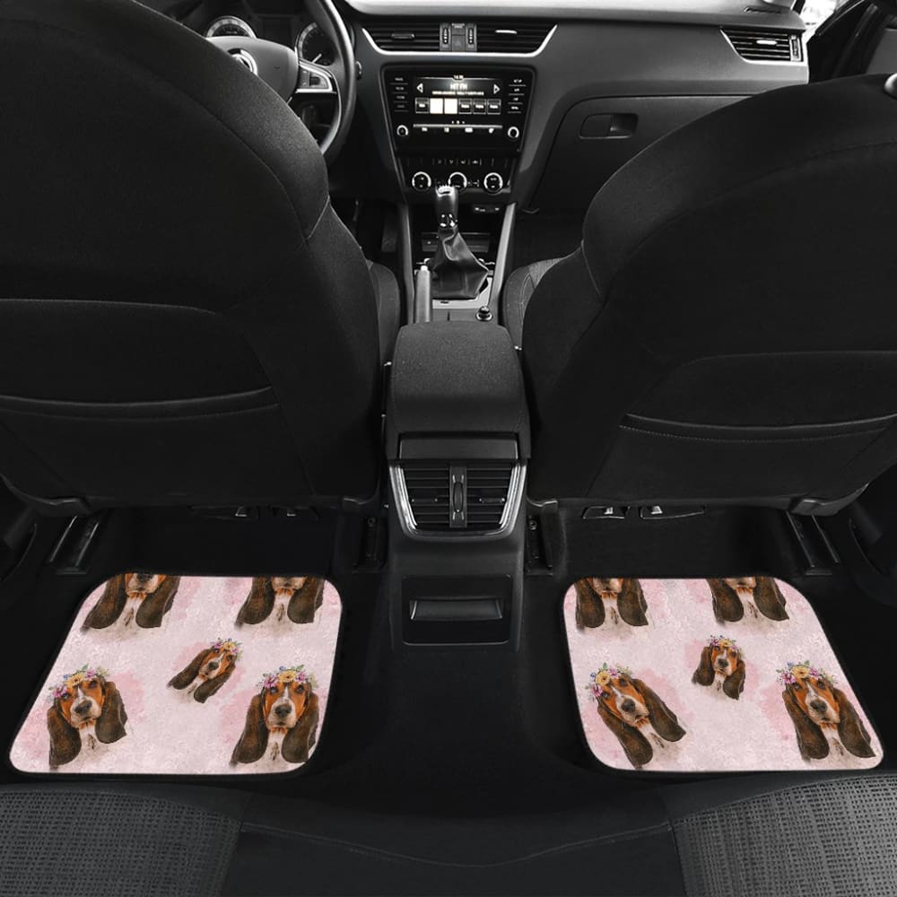 Basset Hound Dog Print Car Floor Mats