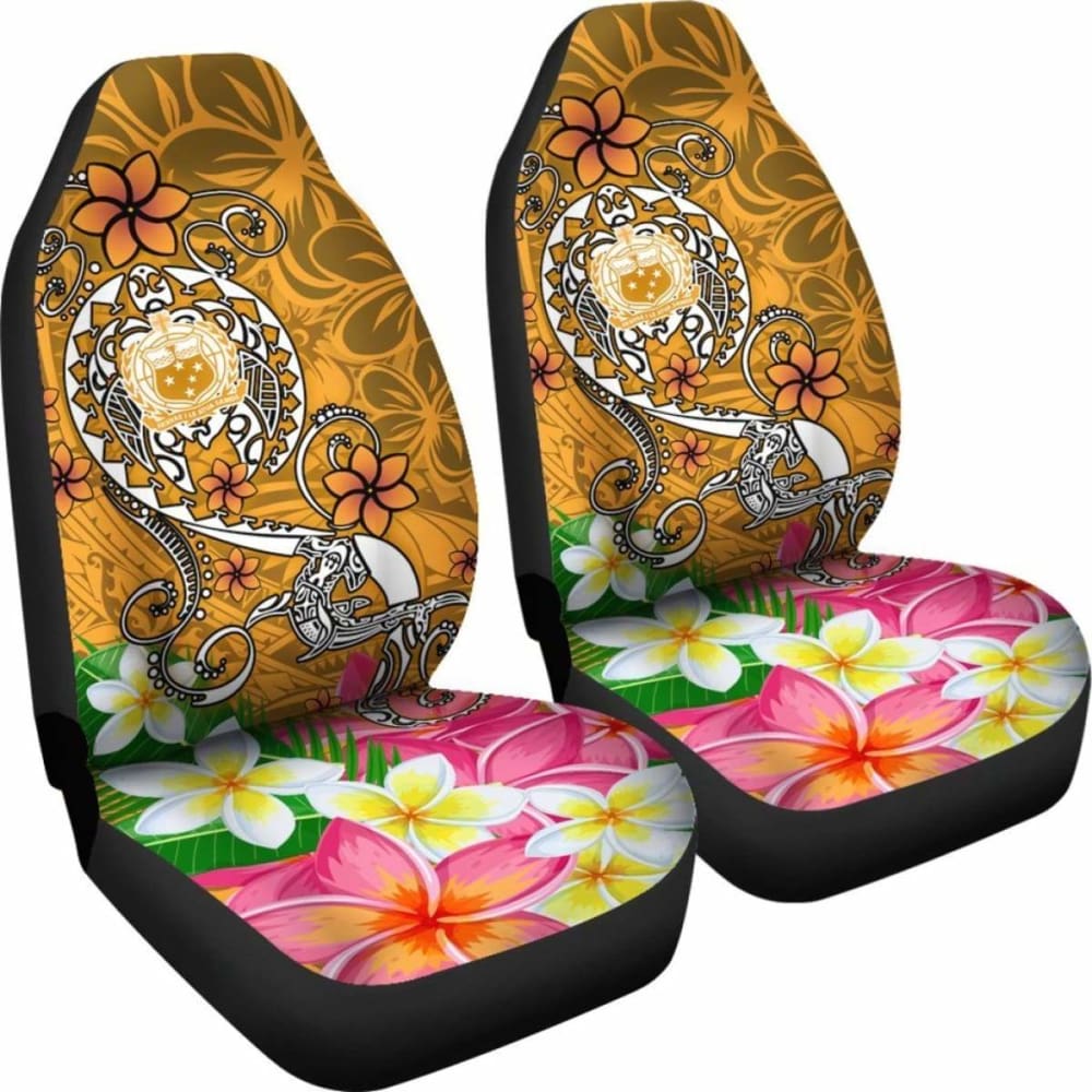 Samoa Car Seat Covers - Turtle Plumeria (Gold) -