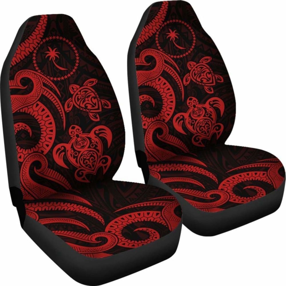 Chuuk Micronesian Car Seat Covers - Red Tentacle Turtle -