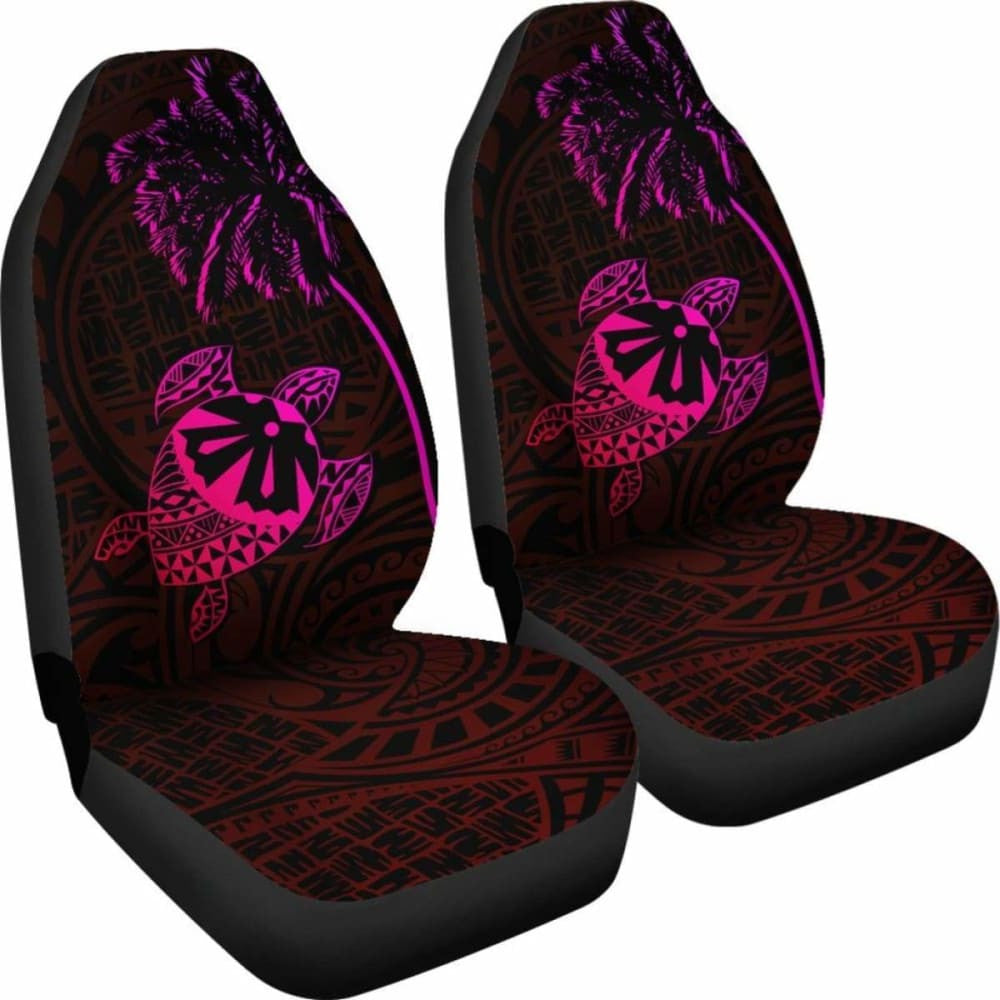 Fiji Islands Tapa Turtle Pink Car Seat Covers